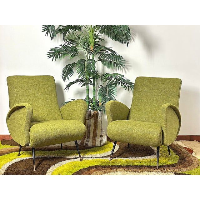 Wood Vintage Armchairs from Isa Bergamo, Italy, 1950s, Set of 2 For Sale - Image 7 of 14