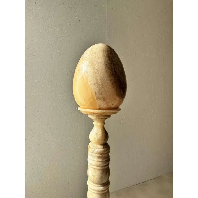Stone Mid-Century Modern Floor Lamp in Alabaster For Sale - Image 7 of 13