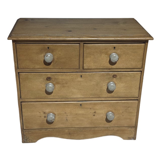 Antique Pine Two Over Two Drawers - Chest of Drawers From England For Sale