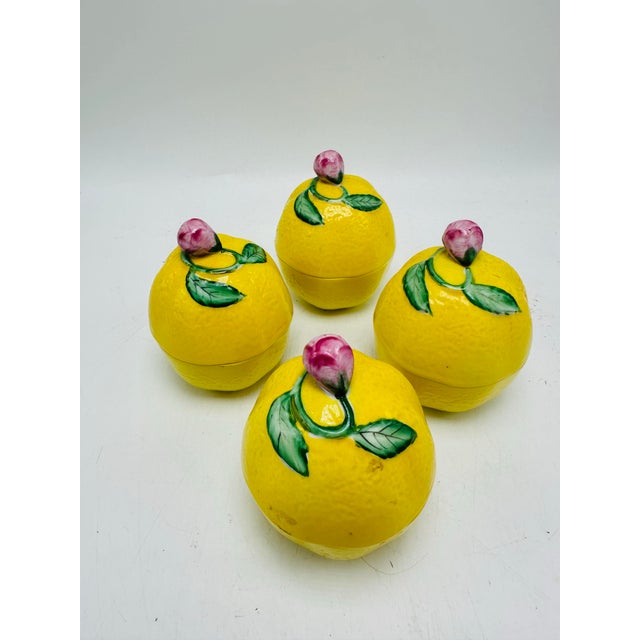 Covered Lemon Serving Bowls, Set of 4 For Sale In Charleston - Image 6 of 6