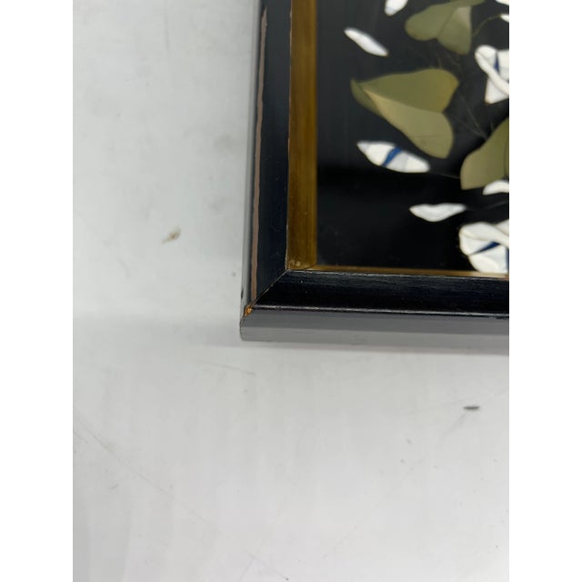 Late 19th Century 19th Century, Italian Pietra Dura Floral Stone Inlaid Framed Panel For Sale - Image 5 of 6