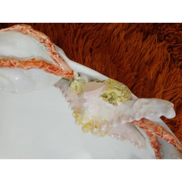 1990s Borbone Capodimonte Italian Massive Ceramic Fitz Floyd Style Clamshell Seashell Coastal Large Decorative Bowl For Sale - Image 11 of 13
