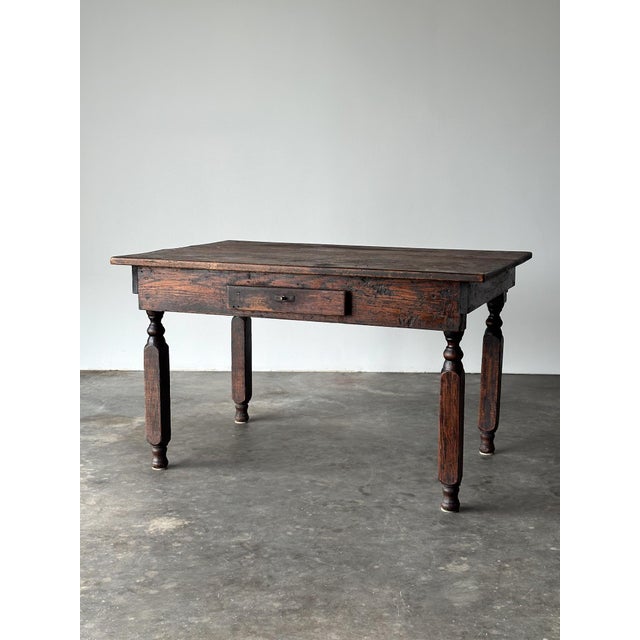 Antique American Country Store Oak General Table, Late 19th Century For Sale - Image 17 of 18