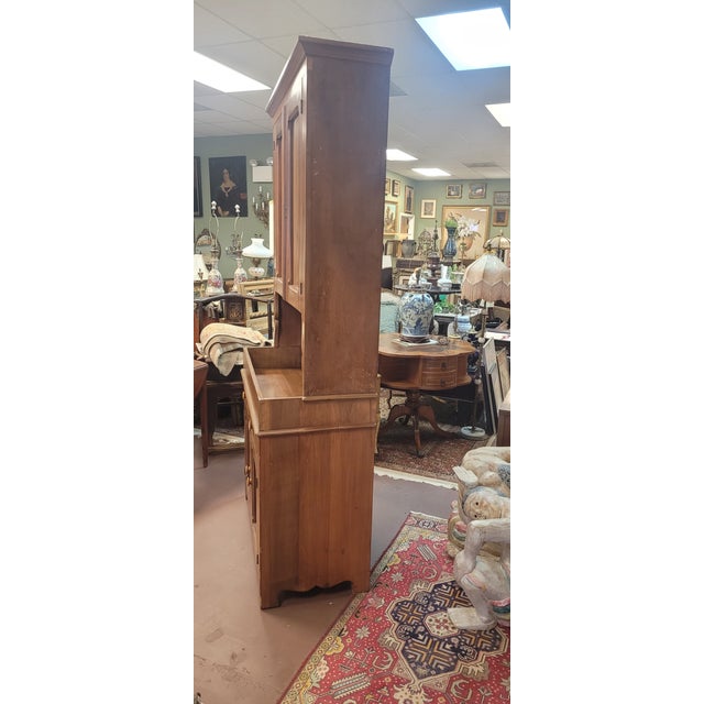 Farmhouse Antique Pine Primitive Farmhouse Blind Door Cupboard For Sale - Image 3 of 9