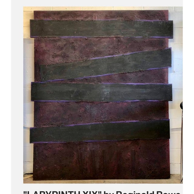 Very large Abstract painting by the late Reginald Rowe. Rowe was born in Brooklyn, N.Y. and later moved to San Antonio. He...