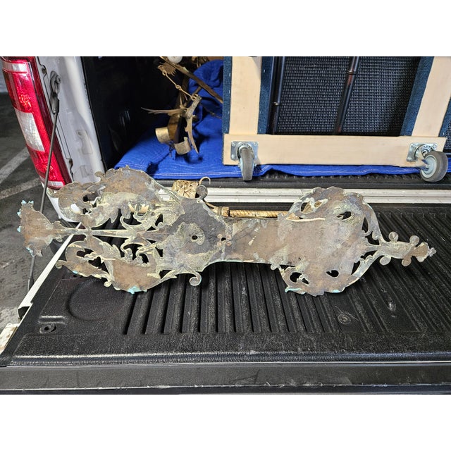 Large 1920's Mizner Style Bronze Sconces With Dragons and Faces - a Pair For Sale - Image 12 of 12