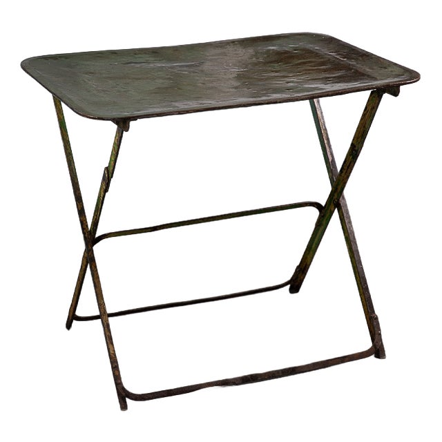 Metal Bistro Table, 1930s For Sale