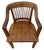 Stunning antique American stationary armchair, expertly crafted from solid quarter-sawn white oak on a classic four-leg...