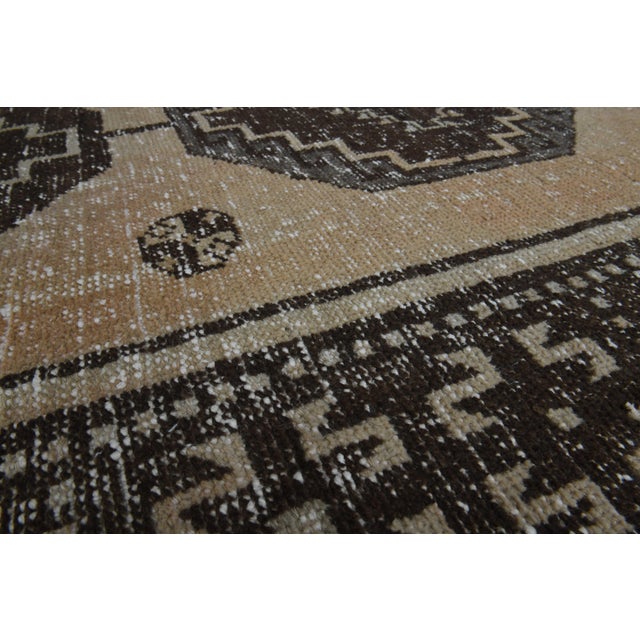 Beige 1970s Vintage Handmade Wool Cotton Beige Runner Rug For Sale - Image 8 of 11
