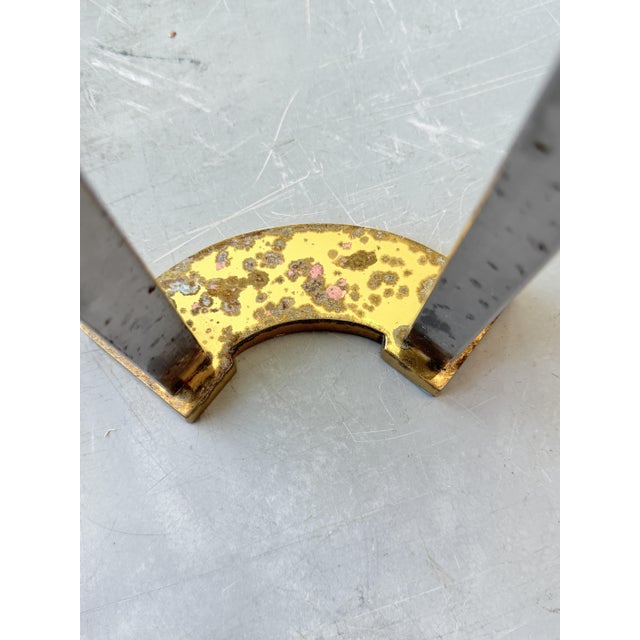 Hollywood Regency Brass and Glass Coffee Table attributed to Peter Ghyczy, 1970s For Sale - Image 15 of 18