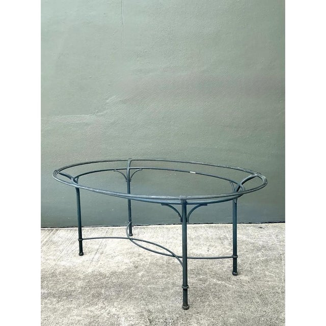 Mid-Century Modern Brown Jordan Vintage Metal Oval Table For Sale - Image 3 of 12