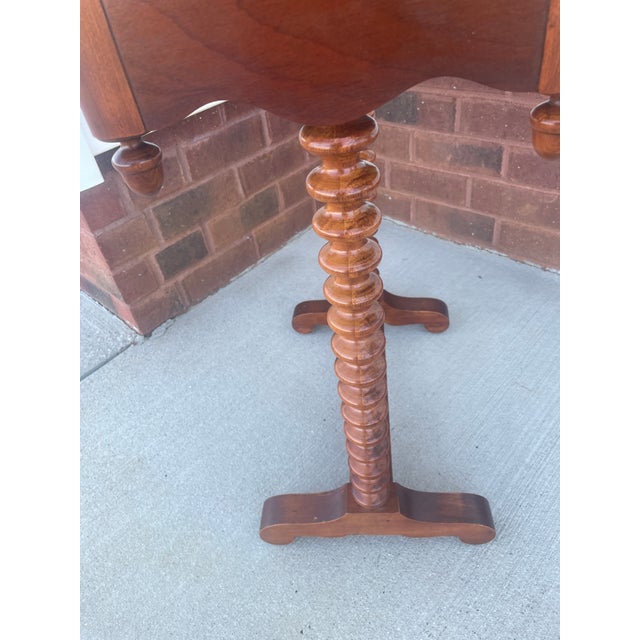 Brown Vintage Cavalier Spool-Turned End/Side Table Pattern No. 5809 Chattanooga, Tn For Sale - Image 8 of 13