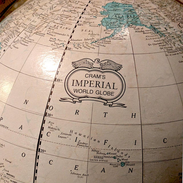 This is a truly exquisite and highly collectible Original Vintage #16, 16-inch CRAM'S IMPERIAL WORLD GLOBE. It is an...