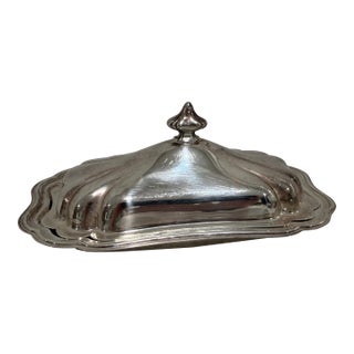 Gorham Heritage Silver Plate Lidded Butter Dish From England For Sale