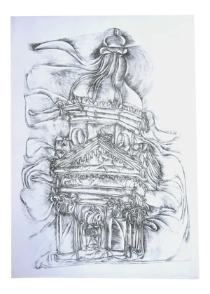 Fritz Baumgartner, Cathedral, Etching, 1970s