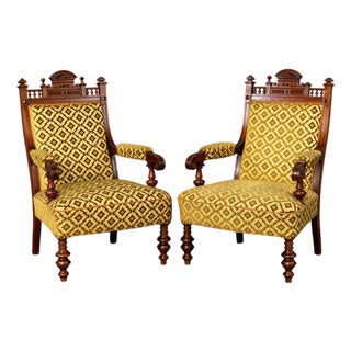 Set of Wilhelminian Armchairs, 1890s For Sale