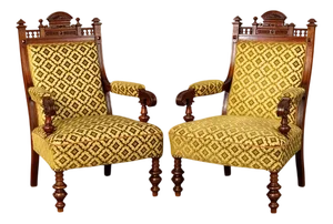 Set of Wilhelminian Armchairs, 1890s