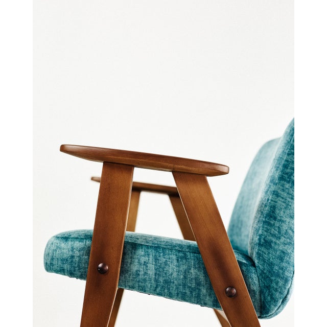 Mid-Century Modern Blue Chair by Josef Chierowski, 1970s For Sale - Image 3 of 6
