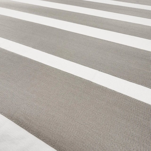 Schumacher Sample - Schumacher X Miles Redd Ribbon Applique Fabric in Grey on Ivory For Sale - Image 4 of 4