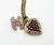 Chanel Chanel Vintage Gold Plated CC Heart Pink Crystal Necklace For Sale - Image 4 of 4