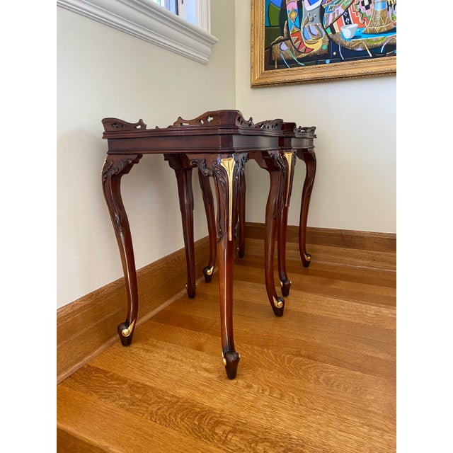 Queen Anne Two Mahogany Side Tables For Sale - Image 3 of 12