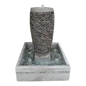 River Rock Pebble Fountain Small