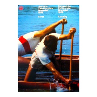 1976 Montreal Olympics Poster, Canoeing (Large) - Cojo For Sale