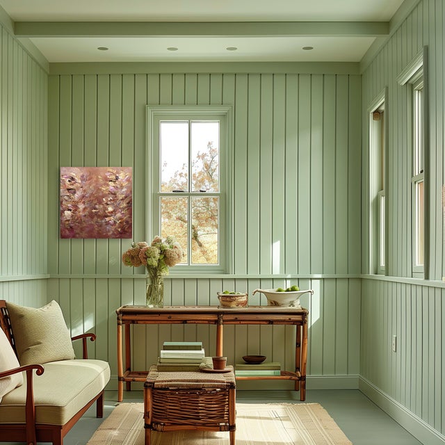 Love Bed - Luminous Abstract Painting Earthy Neutrals, Metallic Texture Original Artwork by Vé Boisvert For Sale - Image 9 of 9