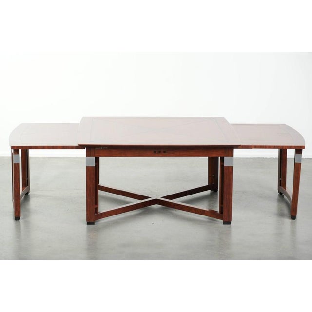 We are offering this Art Deco design coffee table with extendable sections from Schuitema's Decoforma series. This Art...