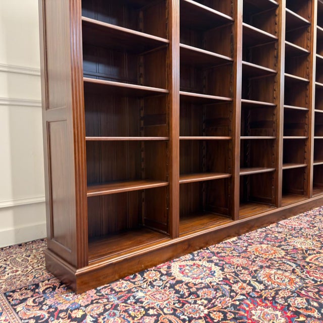Brown Large Classic English Open Bookcase For Sale - Image 8 of 15