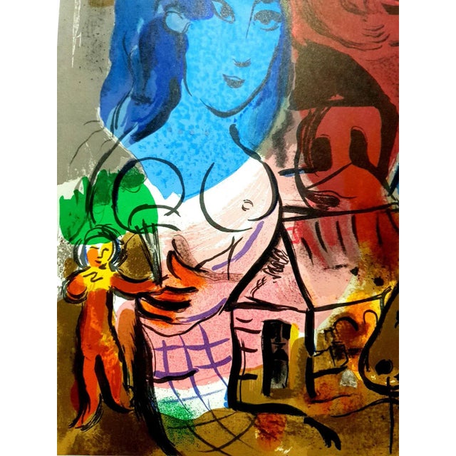 Marc chagall original lithograph 1969 from the revue xxe siecle, edition of 12,000 unsigned, as issued dimensions: 32 x 24...