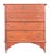 Queen Anne New England Tall Blanket Chest, In Likely Original Red Paint, c. 1750-1780 Top opening tall blanket chest with...