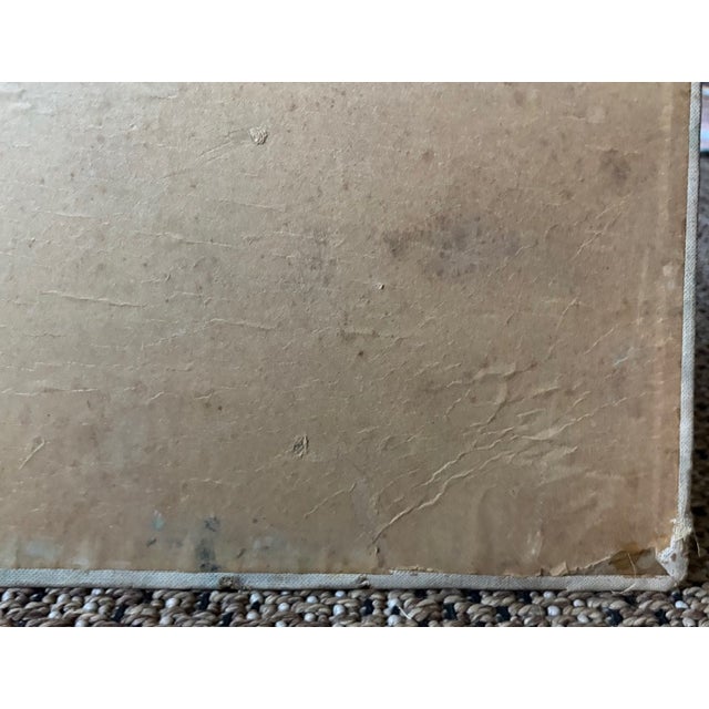 Green Mid Century European Painting - Sun Over a City For Sale - Image 8 of 9