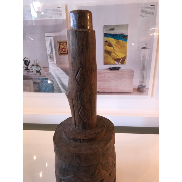Primitive Carved Wood Implement For Sale In Miami - Image 6 of 9