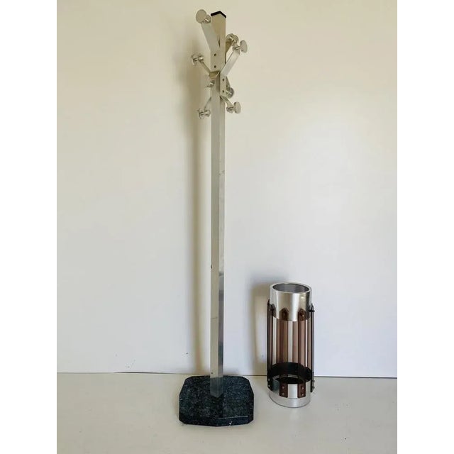 Steel and Marble Rack and Gate Door, Italy, 1970s, Set of 2 For Sale - Image 12 of 12