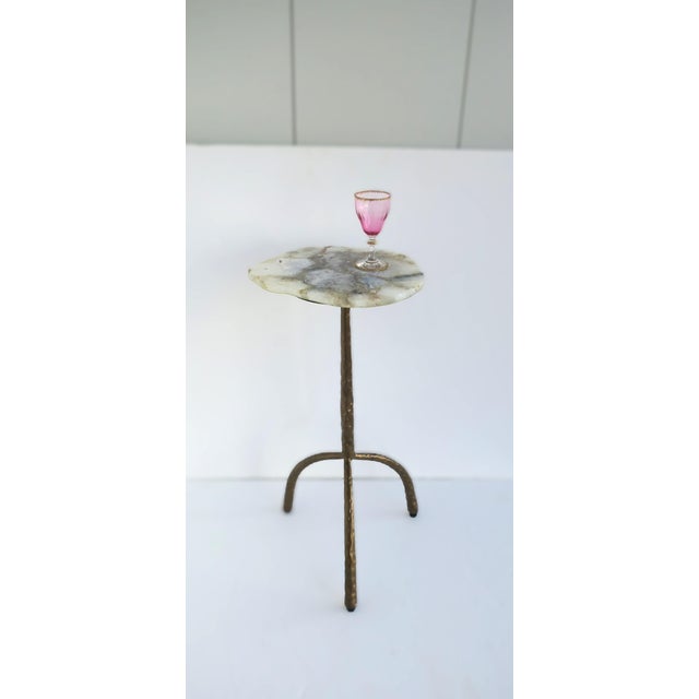 Contemporary Agate Side Drinks Table Organic Modern Style For Sale - Image 3 of 9
