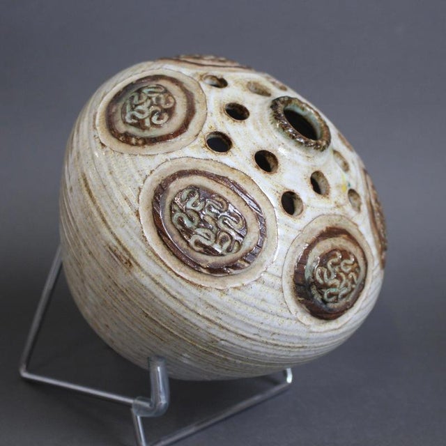 Vintage French Ceramic Flower Holder by Marcel Giraud, 1960s For Sale - Image 10 of 16