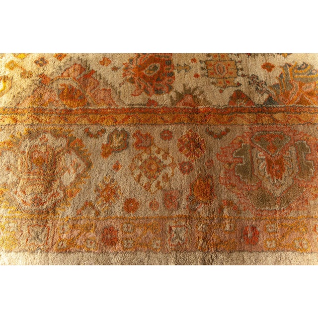 Early 20th Century Oversized Antique Turkish Oushak Rug For Sale - Image 5 of 8