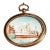 Superb Antique Grand Tour Taj Mahal Portrait Miniature Painting India Souvenir Gold Filled Frame Art Collectible For Sale