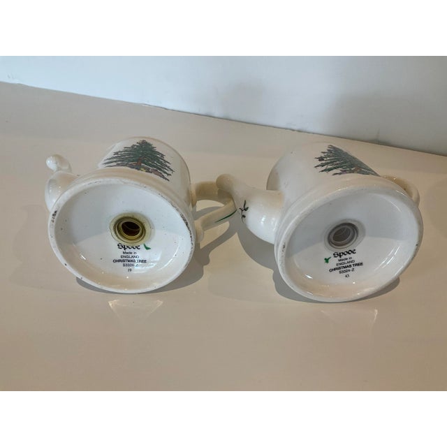 Contemporary 1980s Spode Christmas Tree Salt and Pepper Shaker Set- a Pair For Sale - Image 3 of 4