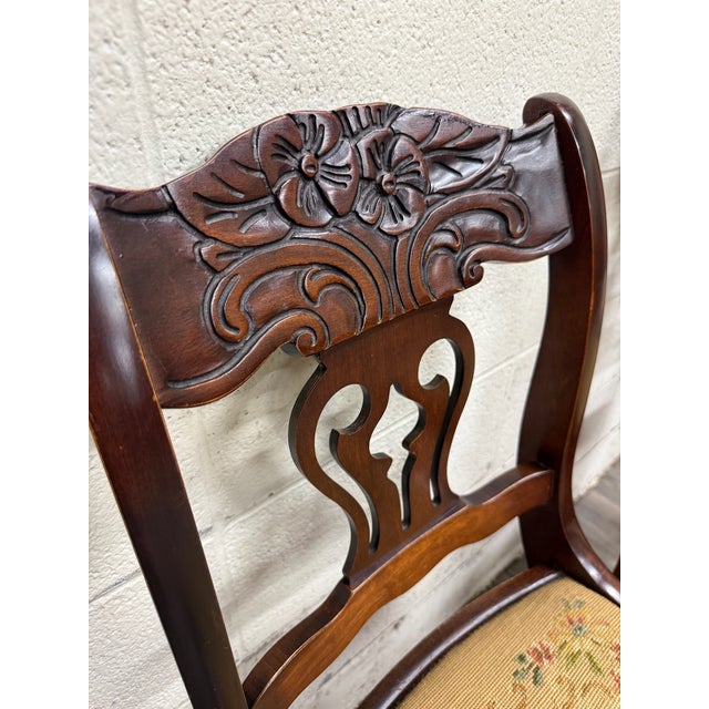 Wood Vintage Associated Factories Duncan Phyfe Regency Style Mahogany Dining Chairs For Sale - Image 7 of 14