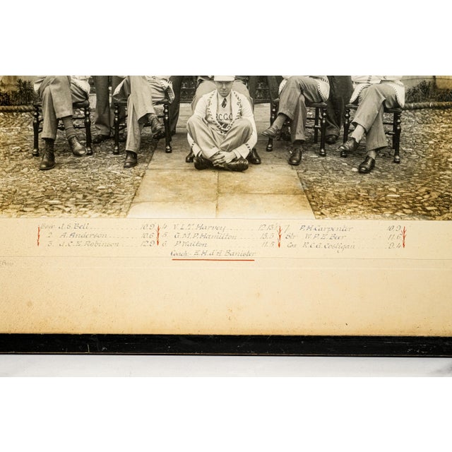 Fantastic Framed 1937 Christ’s College Cambridge Rowing Crew Photograph English Sporting Memorabilia University Preppy Home Decor For Sale - Image 11 of 13
