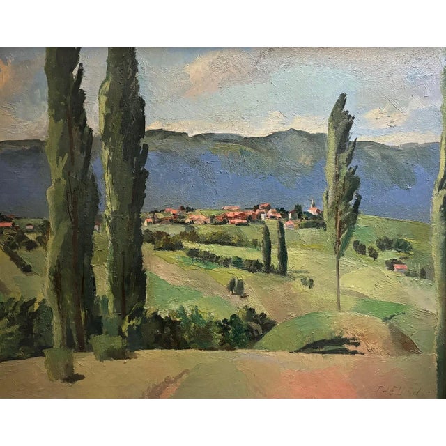 Herbert Theurillat, Countryside Landscape, Oil on Canvas For Sale - Image 9 of 9