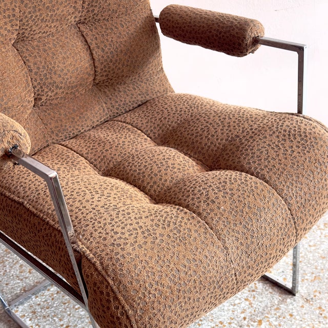 Thin Line Dining or Occasional Chair Attributed to Milo Baughman for Thayer Coggin For Sale - Image 10 of 13