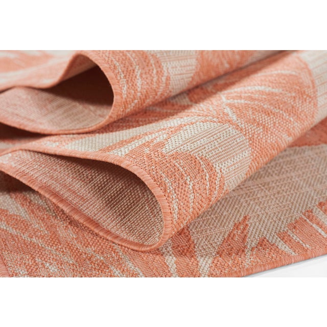 2020s Momeni Contemporary Indoor/Outdoor Riviera Palm Rug in Coral, 5'3" x 7' For Sale - Image 5 of 9
