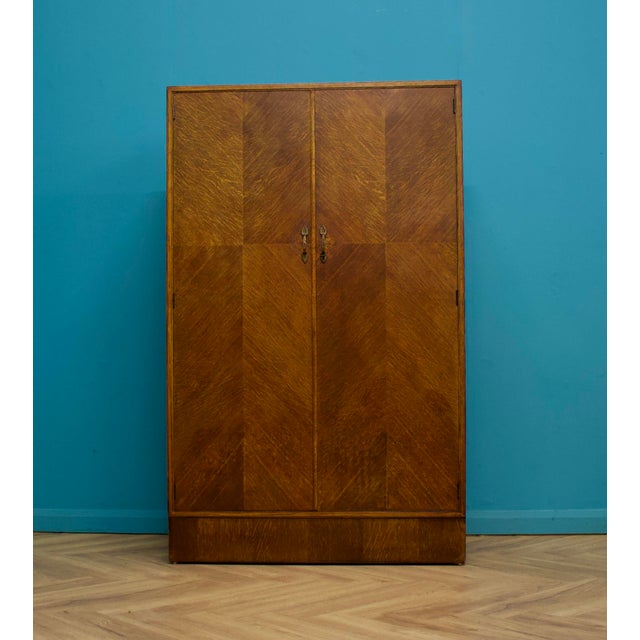 Vintage Art Deco Oak Wardrobe from Compactum, 1930s For Sale - Image 14 of 14