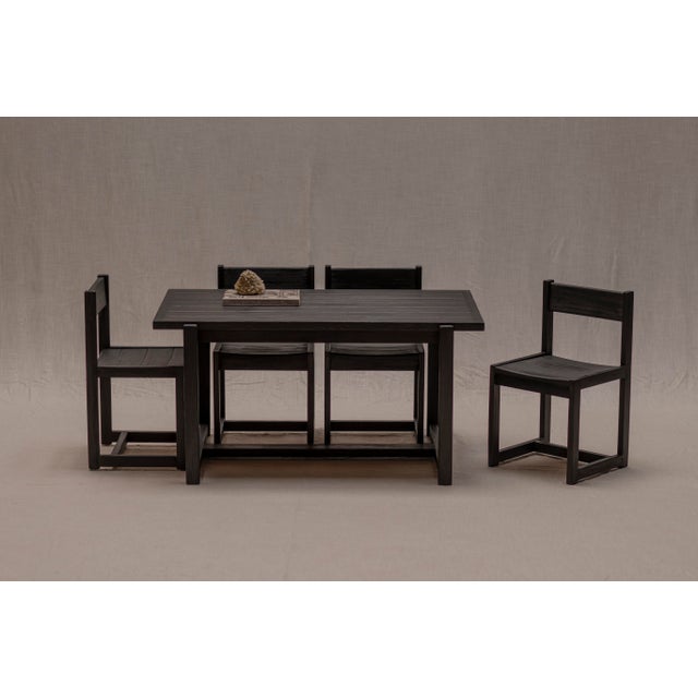 Minimalist Dining Set by Hugo Svensson for Bjärnums Möbelfabrik, 1960s, Set of 5 For Sale - Image 17 of 17