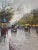Late 20th Century Large Contemporary Impressionist Paris Street Scene Oil Painting on Canvas, Signed Colombo, 24" X 20" For Sale - Image 12 of 14