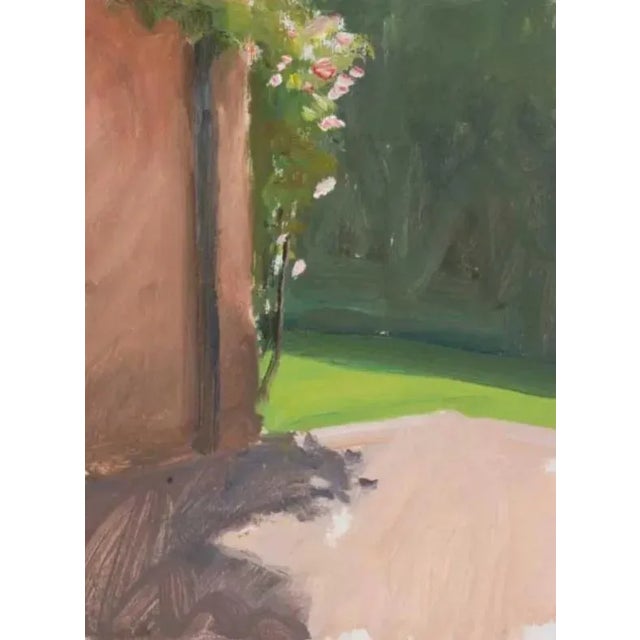 Charming petite oil painting by UK artist Merrow-Smith on canvas board, framed and ready to hang. Loosely painted like a...