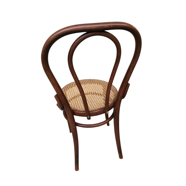 Vintage Wooden Chairs with Vienna Straw Seats from Thonet, 1950s, Set of 2 For Sale - Image 6 of 11